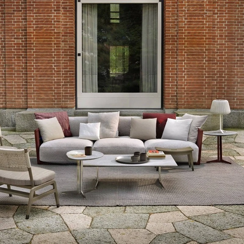Outdoor Sofa Modern Simple Outdoor Sofa Rainproof Sunscreen Stainless Steel