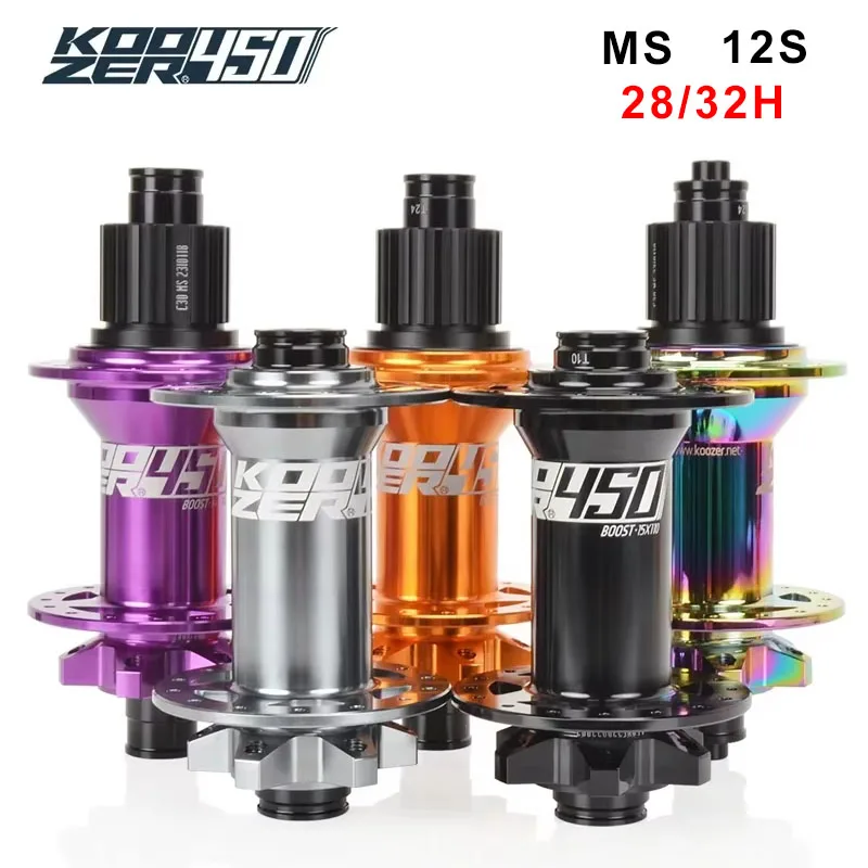 

Koozer 450 Boost MS Micro Spline 12s 28H 32 Holes CR-MO Steel Axle 5x141 QR 15x110 12x148 THRU Bike Parts 120HD MTB Bicycle Hubs