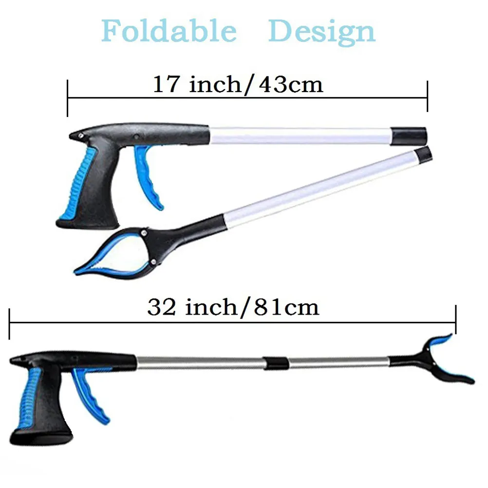 Trash Grabber Foldable Picker Grabber Tool Extended Reach Garbage Pick Up Claw for Indoor Outdoor Litter Trash Cleaner