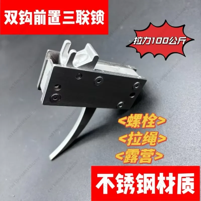 for Archery Release Device Small Steel Wire Triple Trigger Pre-mounted Lock Cord Fitting Accessories