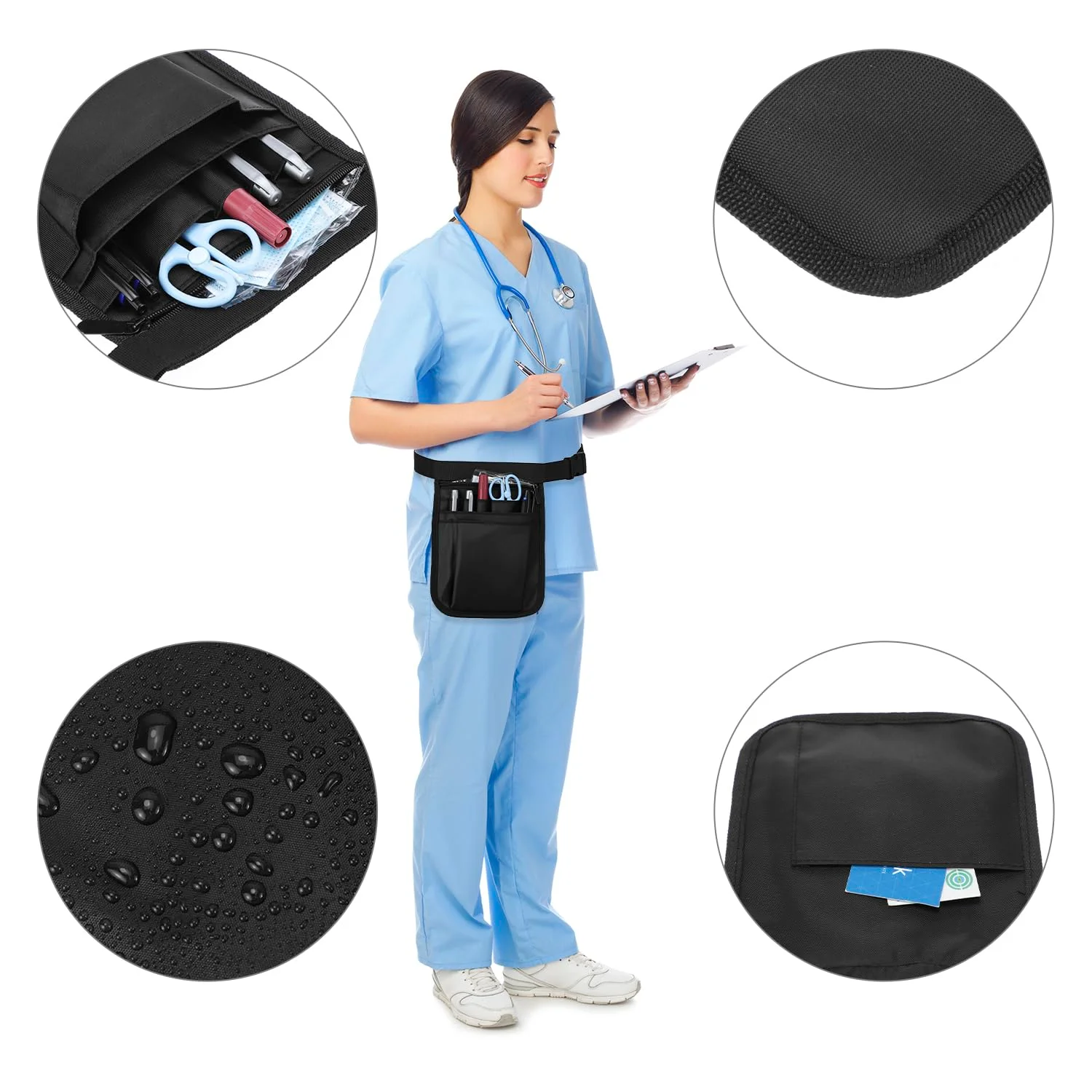 Nurse Tool Waist Bag Server Waist Pouch Medical Staff Universal Multi Pocket Work Pocket Pack Medical Supplies Storage Nurse Bag view 4
