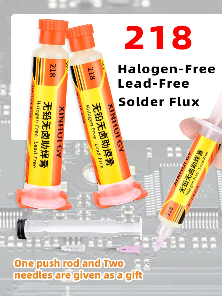 218 lead-free halogen solder needle tube solder paste rosin BGA flux maintenance no wash environmentally friendly soldering oil