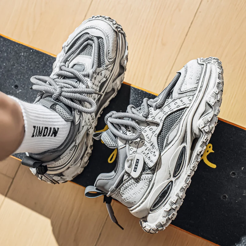 

Повседневная спортивная мужская обувь на толстой подошве, осенняя распродажа, мужские повседневные кроссовки, дышащая износостойкая обувь на платформе