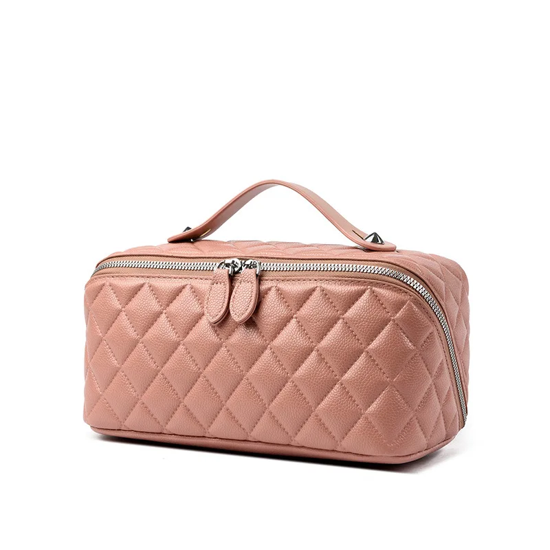 

Модная косметичка из искусственной кожи, большая вместительная сумка для косметики и туалетных принадлежностей для женщин