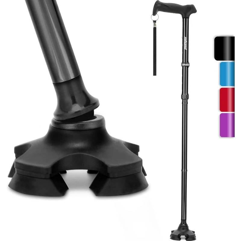 

REHAND Walking Cane for Men & Women - Foldable, Adjustable, Lightweight, Self Standing Pivot Walking Cane,