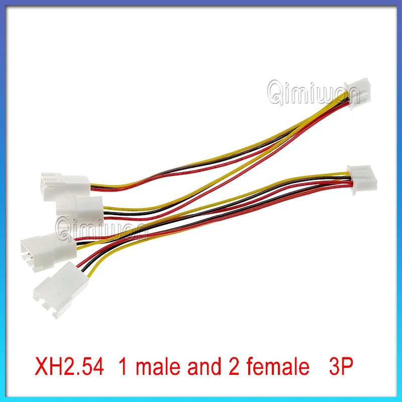 10PCS/LOT XH2.54mm one to two plug adapter wire， 2p3p4p5p6p male and female connection wire