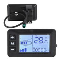 Electric  LCD Panel Sturdy ABS Electric Bike LCD Display 5 Pin Connector Easy To Install Lightweight for Modification