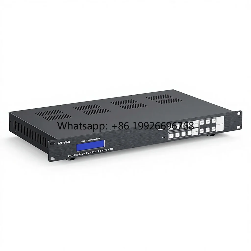 4x4 8K UHD HDMI 2.1 Matrix Switcher with Audio Deembedder, 8K60Hz and 4K 120Hz, EDID, RS232, LAN Port, APP (4 in 4 Out)