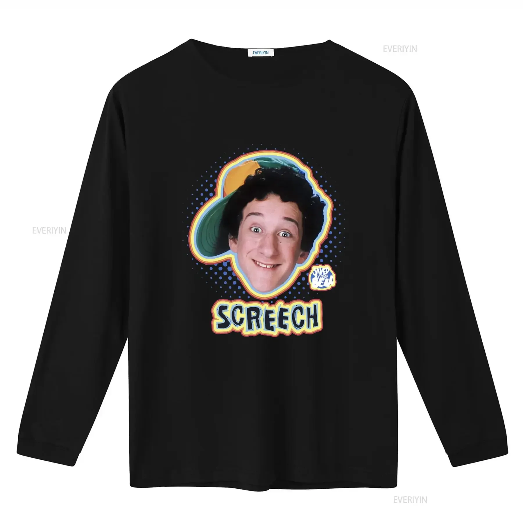 Screech Saved By The Bell Print T Shirt for Men Retro TV Show Design vintage Washed homme Unisex Stylish Versatile graphic