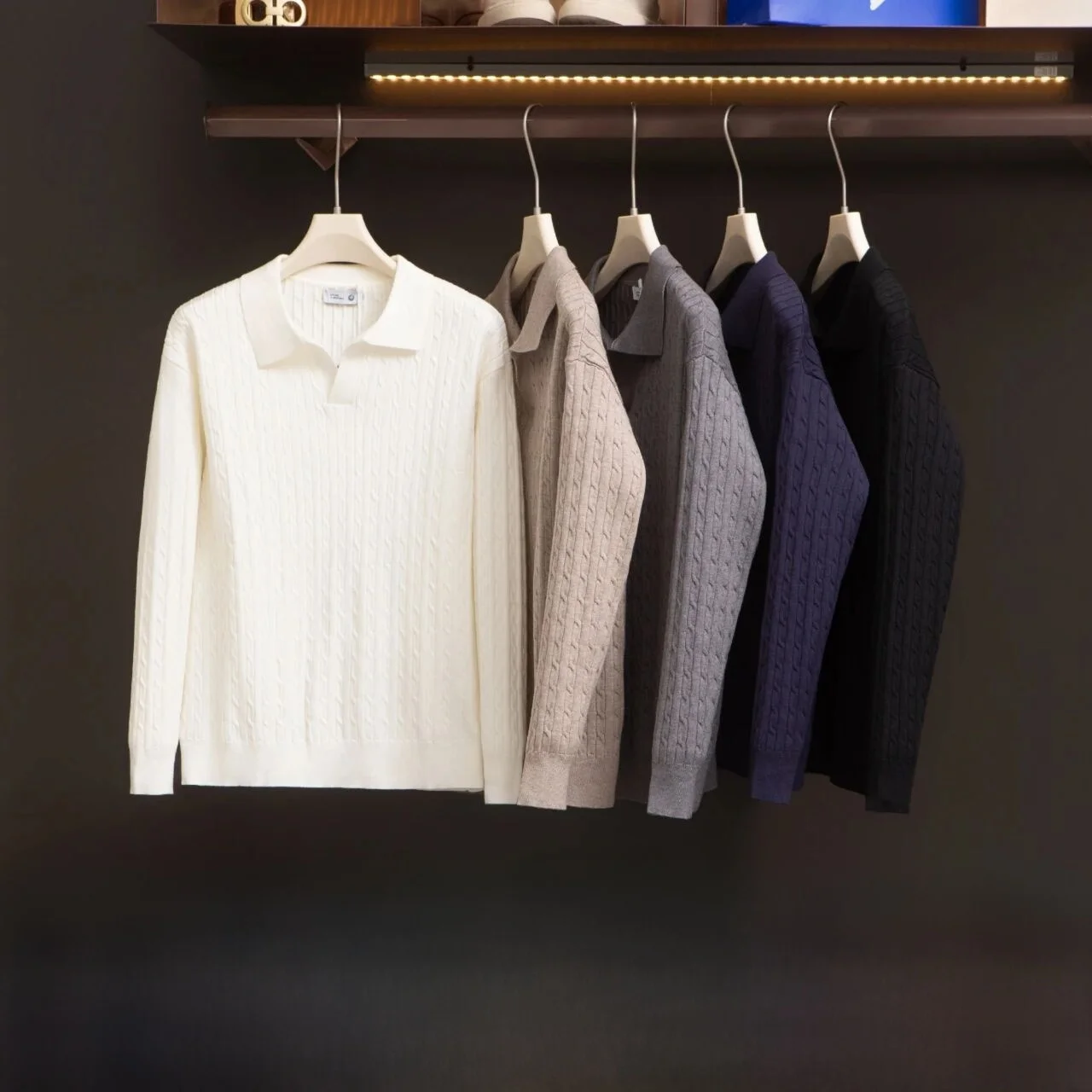 

Italian Luxury Series! Embroidered Knitted! Blend! 25 Autumn Winter Men's Busin Sweater Trendy O-Ne Warmth