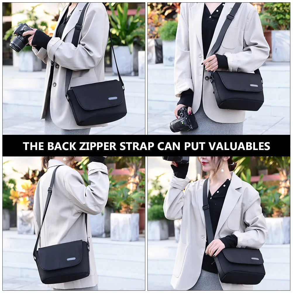 Camera Bag Lightweight Compact Nylon Carrying Case Portable Travel Storage with Adjustable Shoulder Strap Protective Camera Case