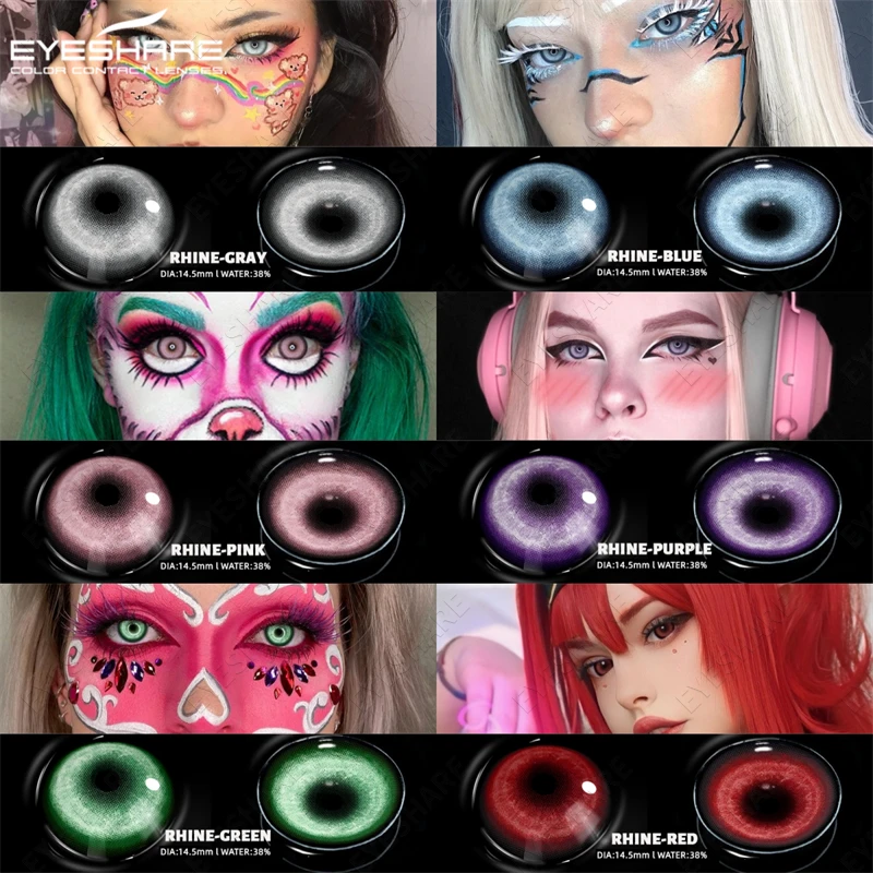 EYESHARE Halloween Neue Farbe Kontaktlinsen Blau Cosplay Anime Kontakt Rote Linsen Lila Augen Kontakt Rosa Schönheit Make-Up Linsen