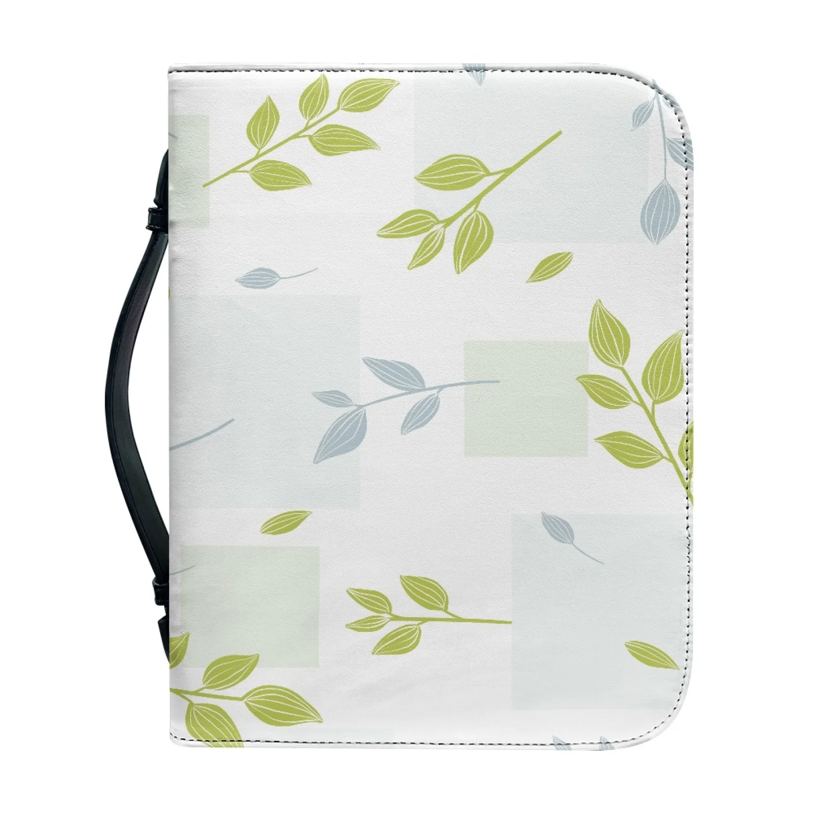 XIXIRIMIDO Leaf Pattern 2026 Trending Bible Covers PU Leather Lightweight Bible Bags Tote for Church