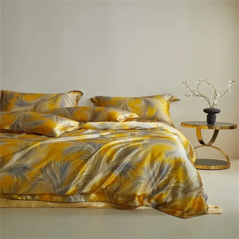Comfy Soft 25mm 100%Mulberry Silk Duvet Cover set  Cal King Nature Silk Bedding set 1 Duvet Cover 1 Bed Sheet 2 Pillowcases