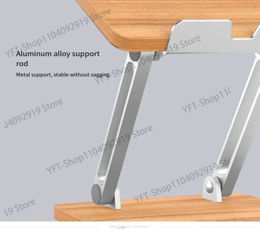 AP-2DP Desktop Tablet Notebook Computer Support Stand Adjustable Desktop Elevated Rack Wooden Bracket