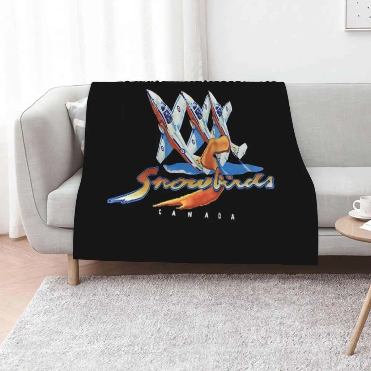 Royal Canadian Air Force Snowbirds Throw Blanket Flannel Luxury Brand Camping decorative Weighted Bed Fashionable Blankets