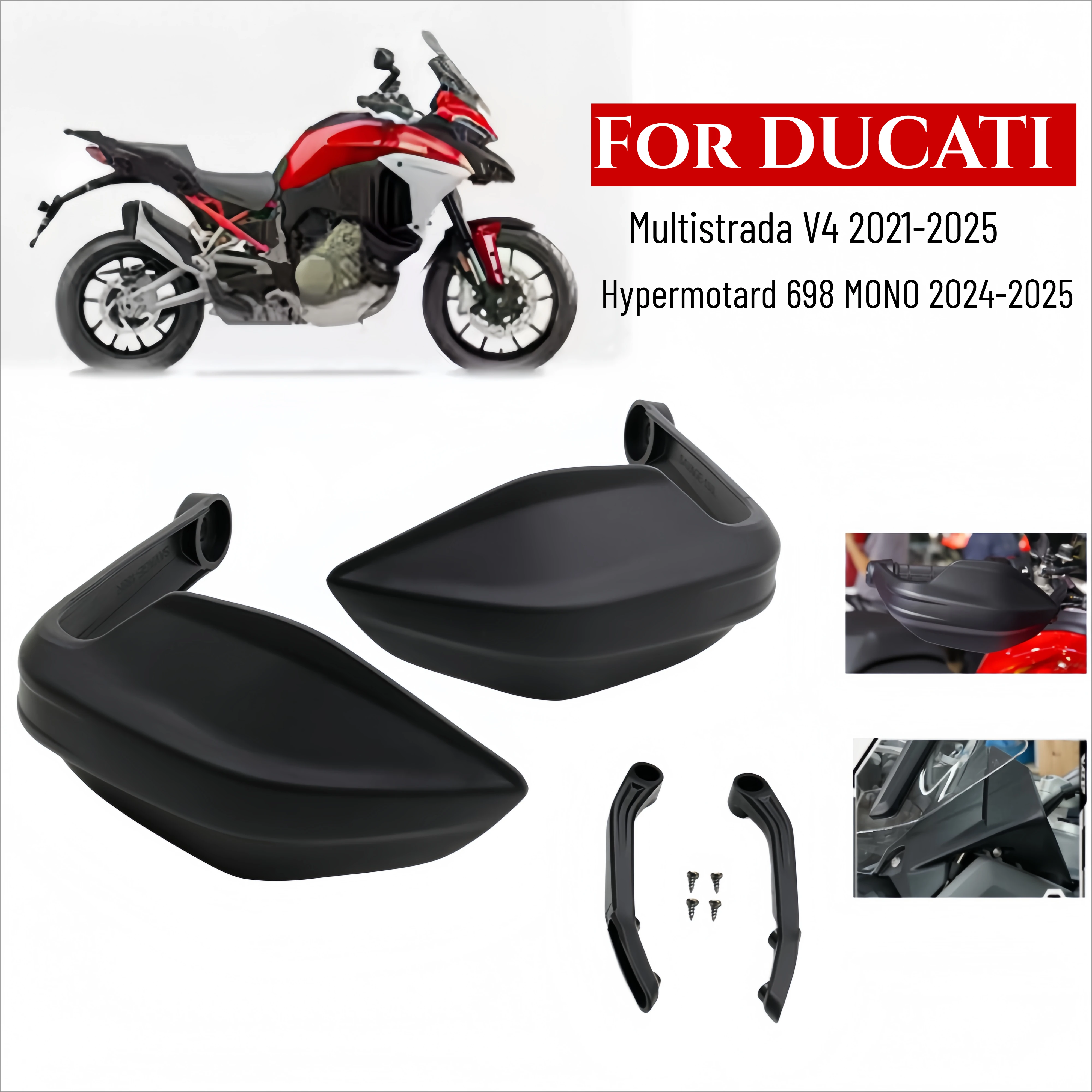 

For DUCATI Multistrada V4 V4S 2021-2025 Hypermotard 698 MONO 2024-2025 Motorcycle Handguards Handlebar Guards Accessories