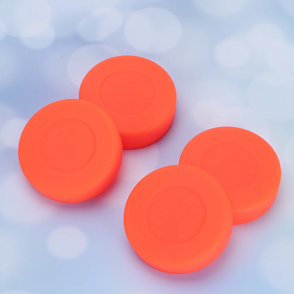 

10 Pcs Adjustable Hardness Rubber Ice Hockey Sports Supplies Matte Hockey Balls Sports Supplies for Roller Street Hockey(Orange)