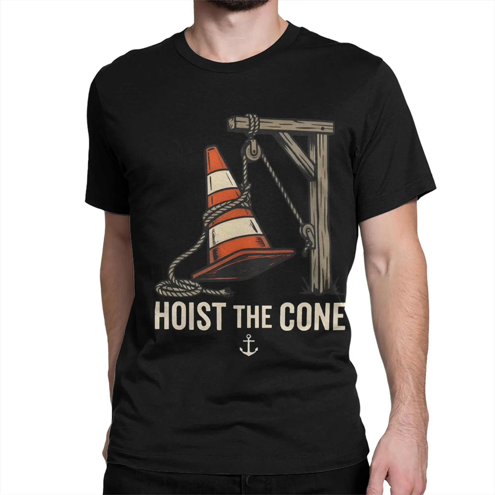 Men Women's T-Shirts Hoist The Cone Funny 100% Cotton Tee Shirt Short Sleeve  T Shirts Crew Neck Clothes Unique