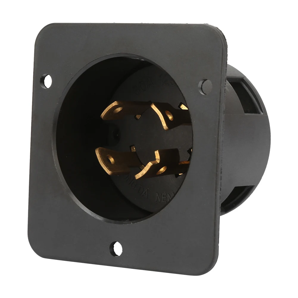 

UL Listed NEMA L14-30C Industrial Generator Plug 4-Hole Socket 30A Power Plug Heavy-Duty Industrial Power Accessory