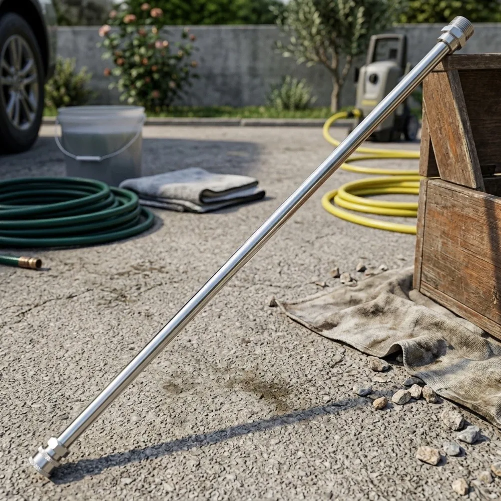 17 inch Pressure Washer Extension Rod Stainless Steel for High Pressure Systems Quick Connect Nozzle Compatible