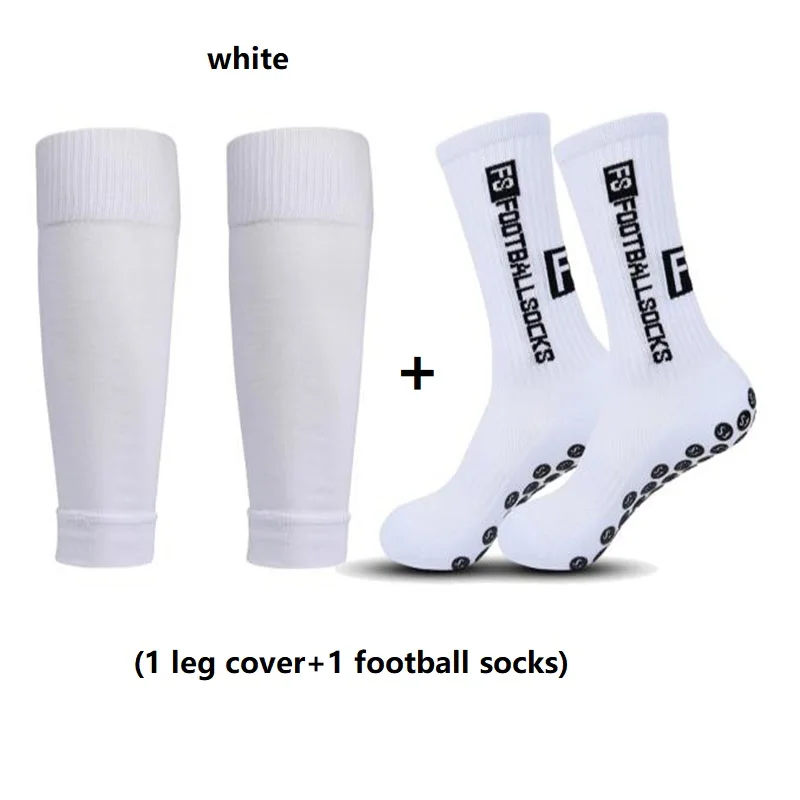 1 pair of combination fs anti-skid sports socks, football socks, and leg protection socks