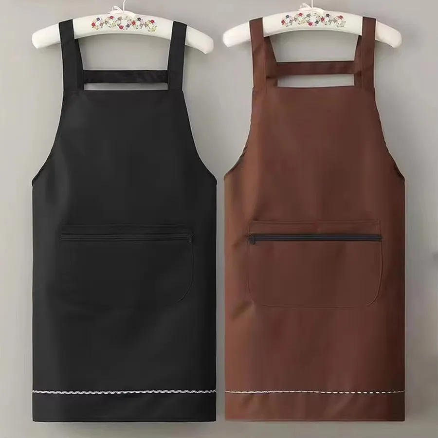 Home Use Unisex Waterproof Oil-resistant Kitchen Apron Fashionable No-sleeve Bib Overalls Cute Workwear for Men And Women