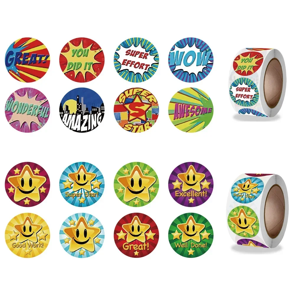 Super Hero Reward Stickers Stickers 8 Encouragement Designs Scrapbooking Paper Seal Students Kids Stationery Sticker