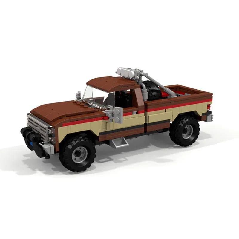 

Hot 1:28 Scale MOC Building Block Set GMC Off Road Pickup Truck Model Educational Creative Assemble Toy for Boys Girls