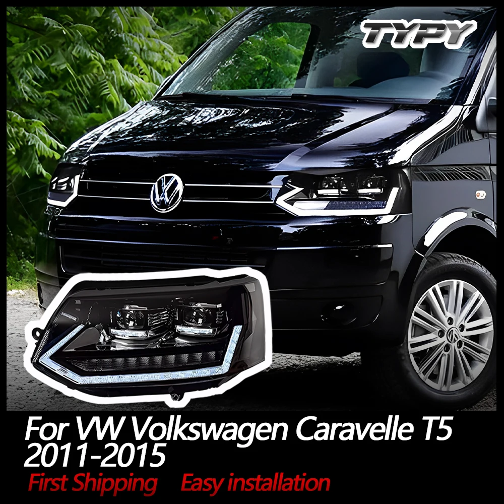 

Auto Accessories Car LED Lights Head Lamps Assembly For VW Volkswagen Caravelle T5 2011-2015 Headlights Dynamic Start-up DRL