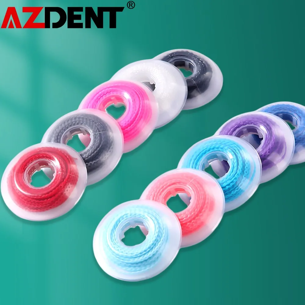 1Pc AZDENT Dental Orthodontic Colored Elastic Power Chain 15ft/Spool