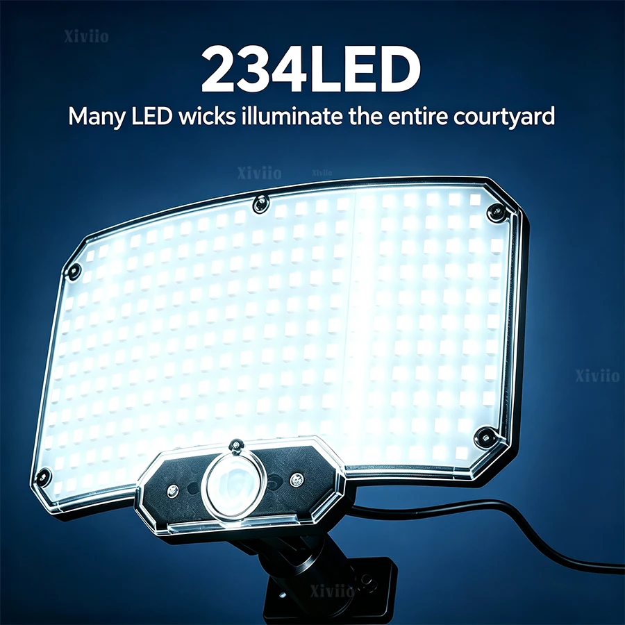 96000000LM Solar Lights Outdoor 234LED Motion Sensor Flood Lights with Remote IP65 Waterproof Security Solar Lights for Outside