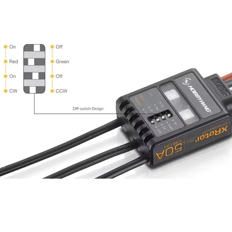 Hobbywing XRotor PRO 50A ESC 4-6S Brushless Electric Speed Controller for RC Multirotor Drone DIY Parts