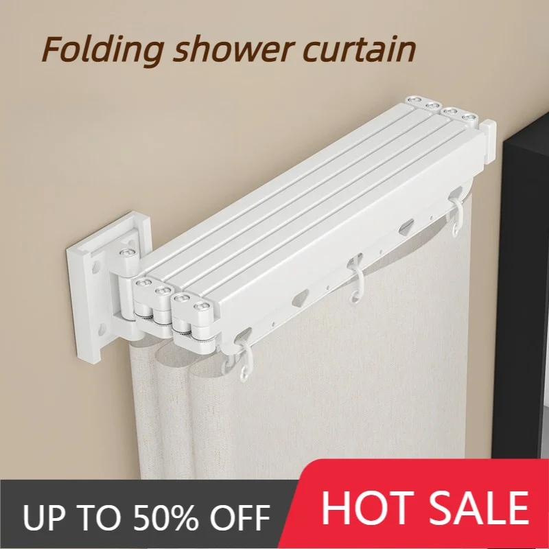 Foldable Shower Curtain Bathroom Invisible Partition Curtain Toilet Wall Portable Waterproof Shower Curtains Home Decoration