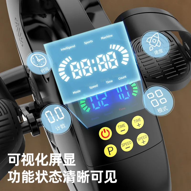 Máquina elíptica motorizada sob a mesa com tela LCD exibe bicicleta ergométrica compacta pedal mini bicicleta ergométrica de ciclo