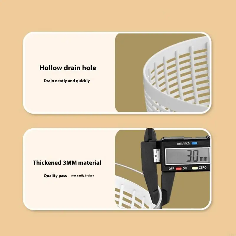 貯蔵蓋付きの808Fマニュアルサラダドライヤーと野菜洗浄用のザルーランドボウル