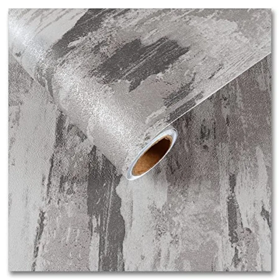 

Large Size 354" Concrete Wallpaper Tetured Stick and Peel Concrete Countertop Contact Paper Waterproof Self Adhesive Cement Wal