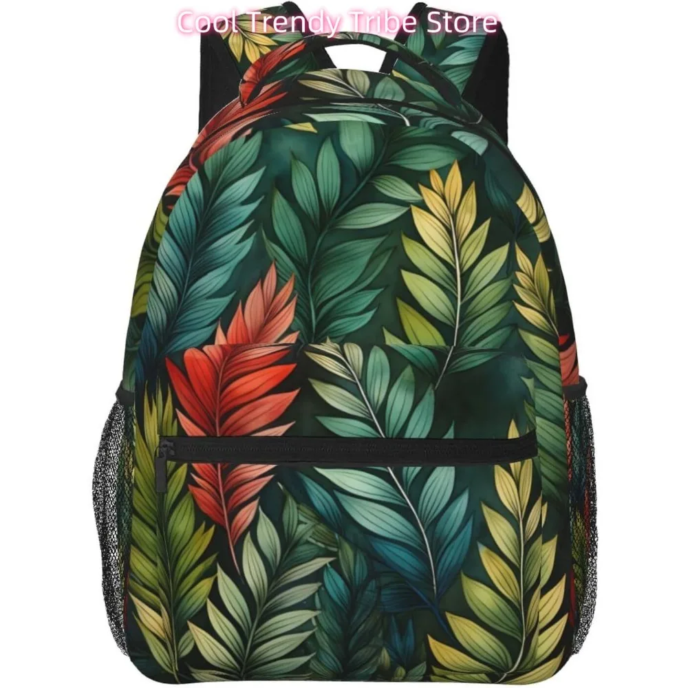 

laptop bag back to school Funny Cute Leaf Plant Lightweight Laptop Backpack Lightweight Multipurpose Travel Casual Daypack Unise