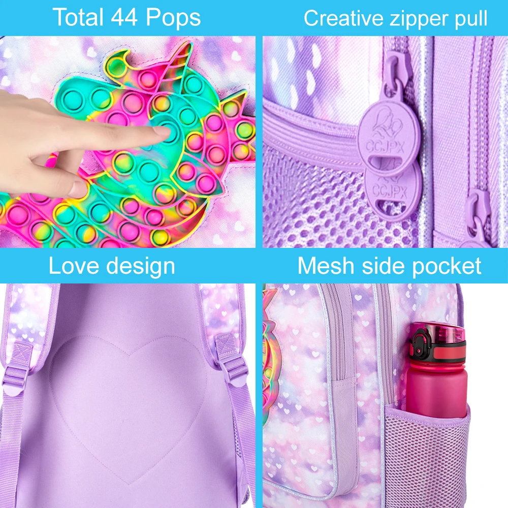 3PCS Backpacks for Girls, 16\