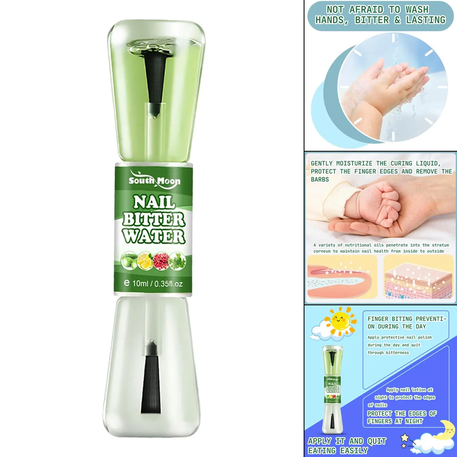 Anti Biting Nails Polish Bitter Effective Solution Anti Biting Nail Polish pen Baby 10ml