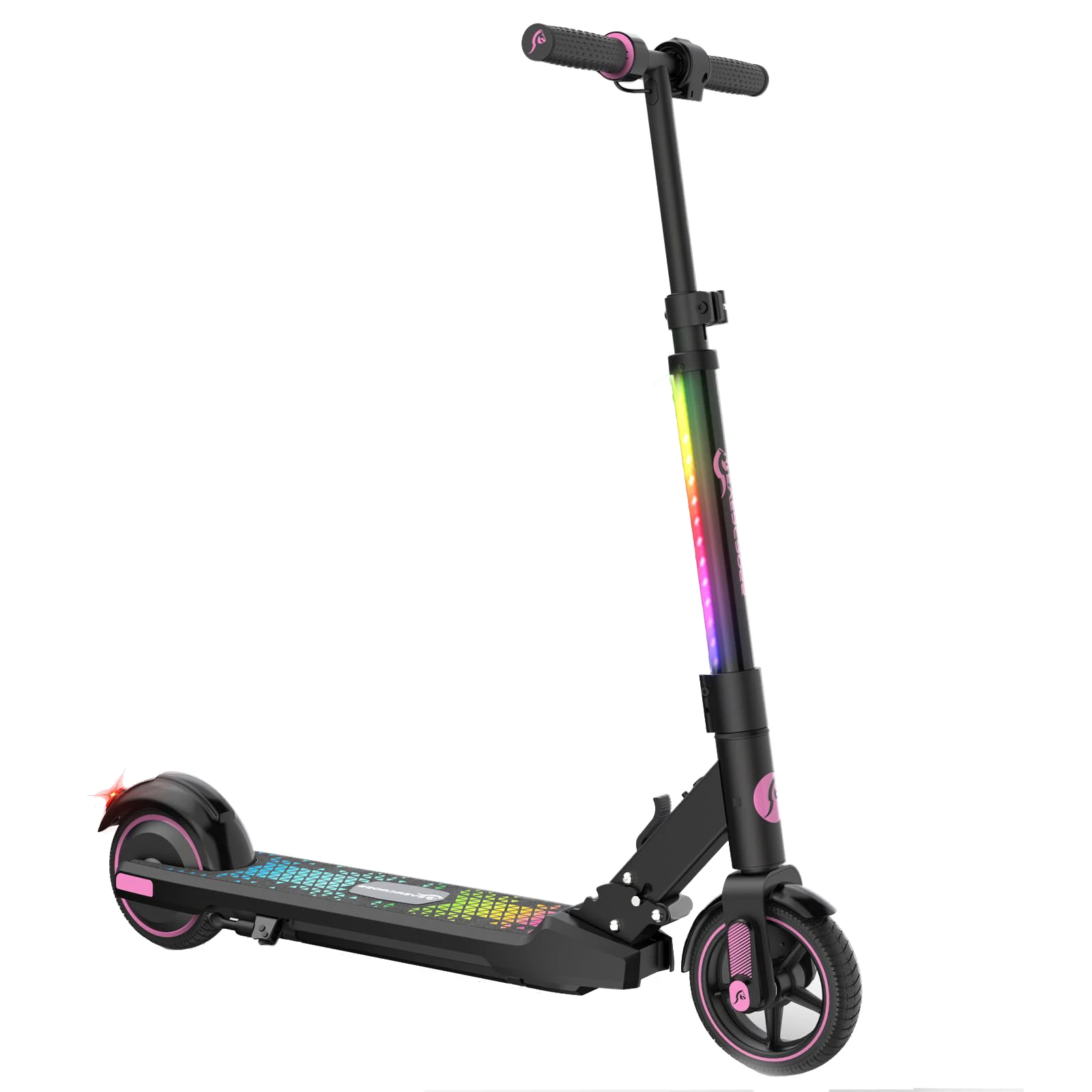 EVERCROSS TECH EV06C elektrische kinder scooters, opvouwbaar, tot 15 KM/H, LED-scherm, kleurrijke verlichting