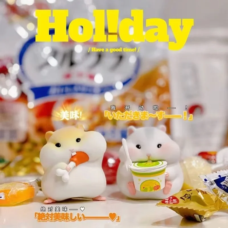 Hamster Clark Foodie Series Blind Box Figurine Cute Little Doll Desktop Car Decoration Girl Children'S Birthday Festival Gift