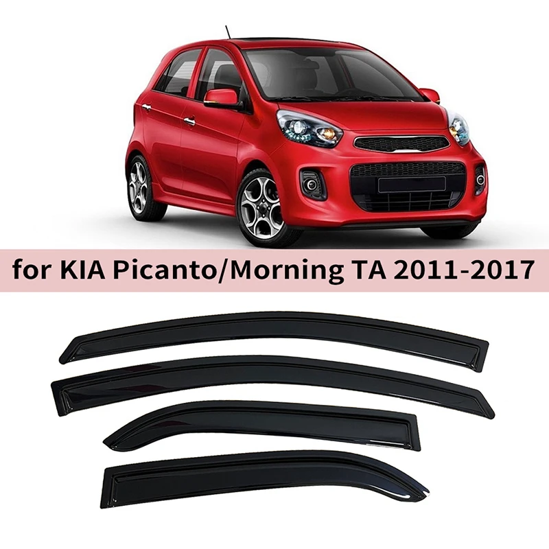 

Window Visor For Kia Picanto Morning TA 2011 2012 2013 2014 2015 2016 2017 Wind Deflectors Rain Guards Door Visor Ventvisor