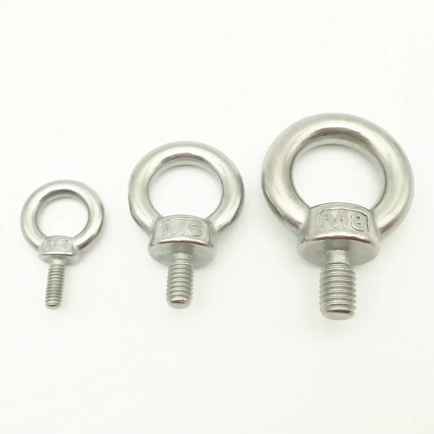 M18 M20 M22 M24 M30 Lifting Bolt Eye Nut Hook Bolt 304 Stainless Steel Lifting Parts Male Threaded Connection Hang