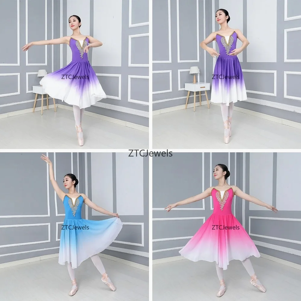 

Cosplay Ballet Tutu Dress for Adult Kids Chiffon Ballerina Costume Modern Dance Practice Party Clothes