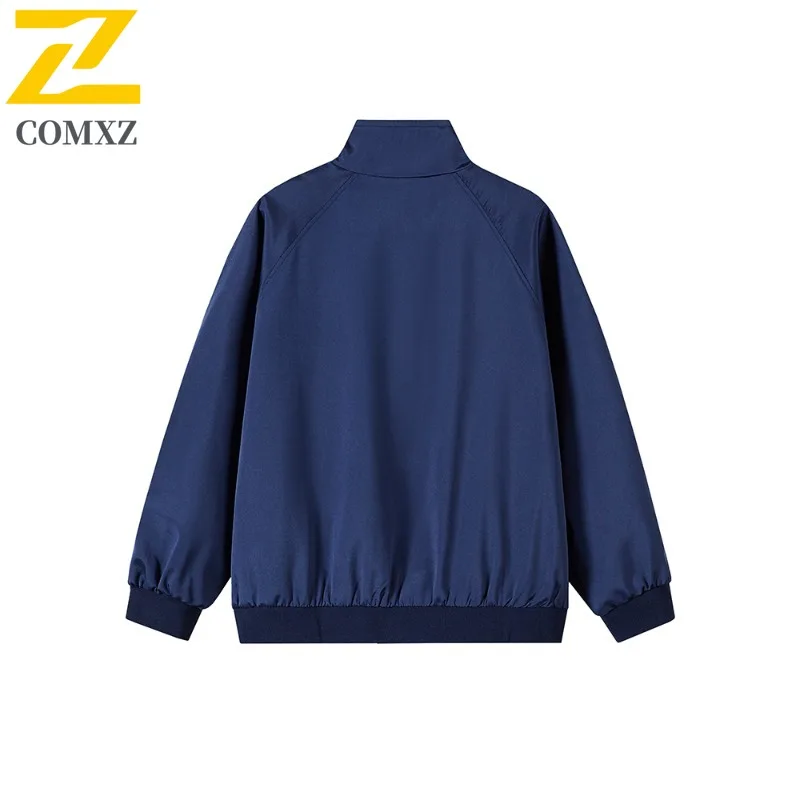 COMXZ يندبروف Chaqueta الوقوف طوق في الهواء الطلق متعدد جيب عالية الجودة المشي لمسافات طويلة العمل سترة تنفس معطف السفر ملابس للرجال