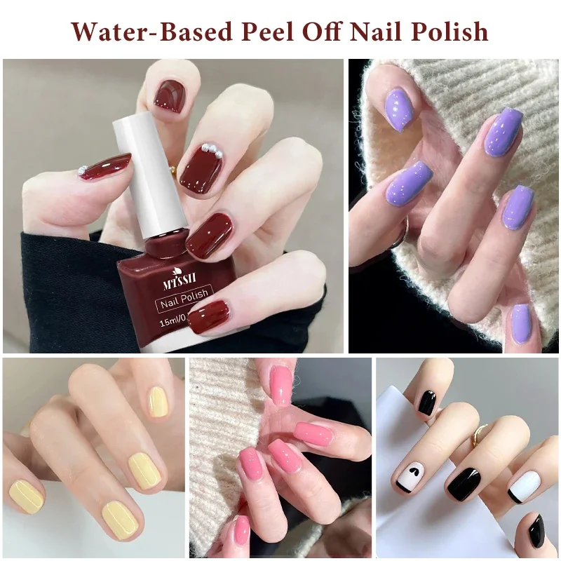 Vernis à ongles à base d'eau, longue durée, séchage rapide, pas besoin de lampe pour guérir les ongles, fournitures de manucure, 8 pièces/ensemble 15ml