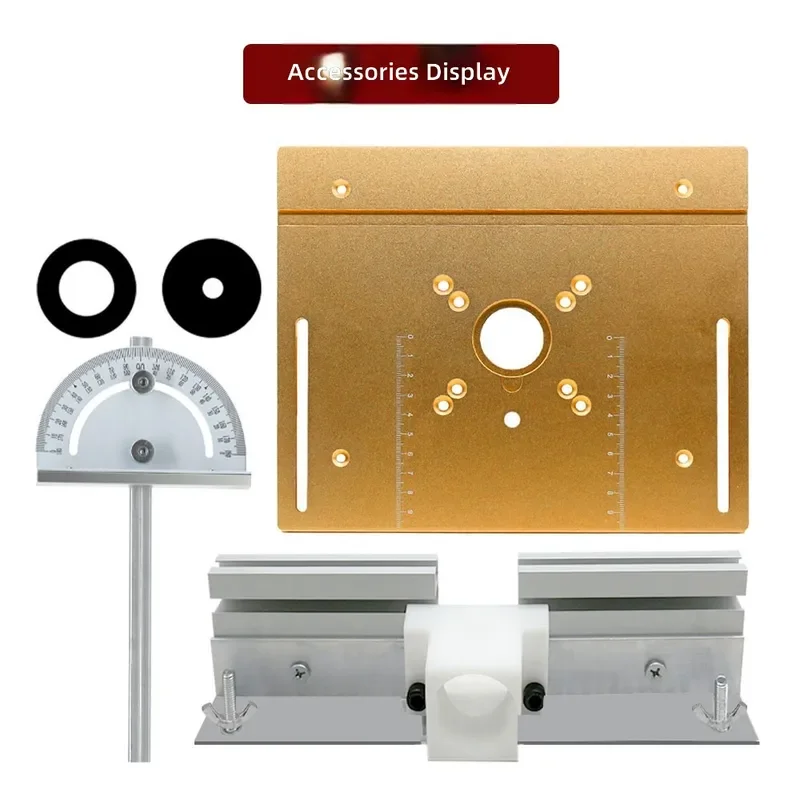c8-router-table-flip-over-plate-bakelite-milling-aluminum-alloy-panel-fence-push-stick-trim-router-precision-woodworking-tool