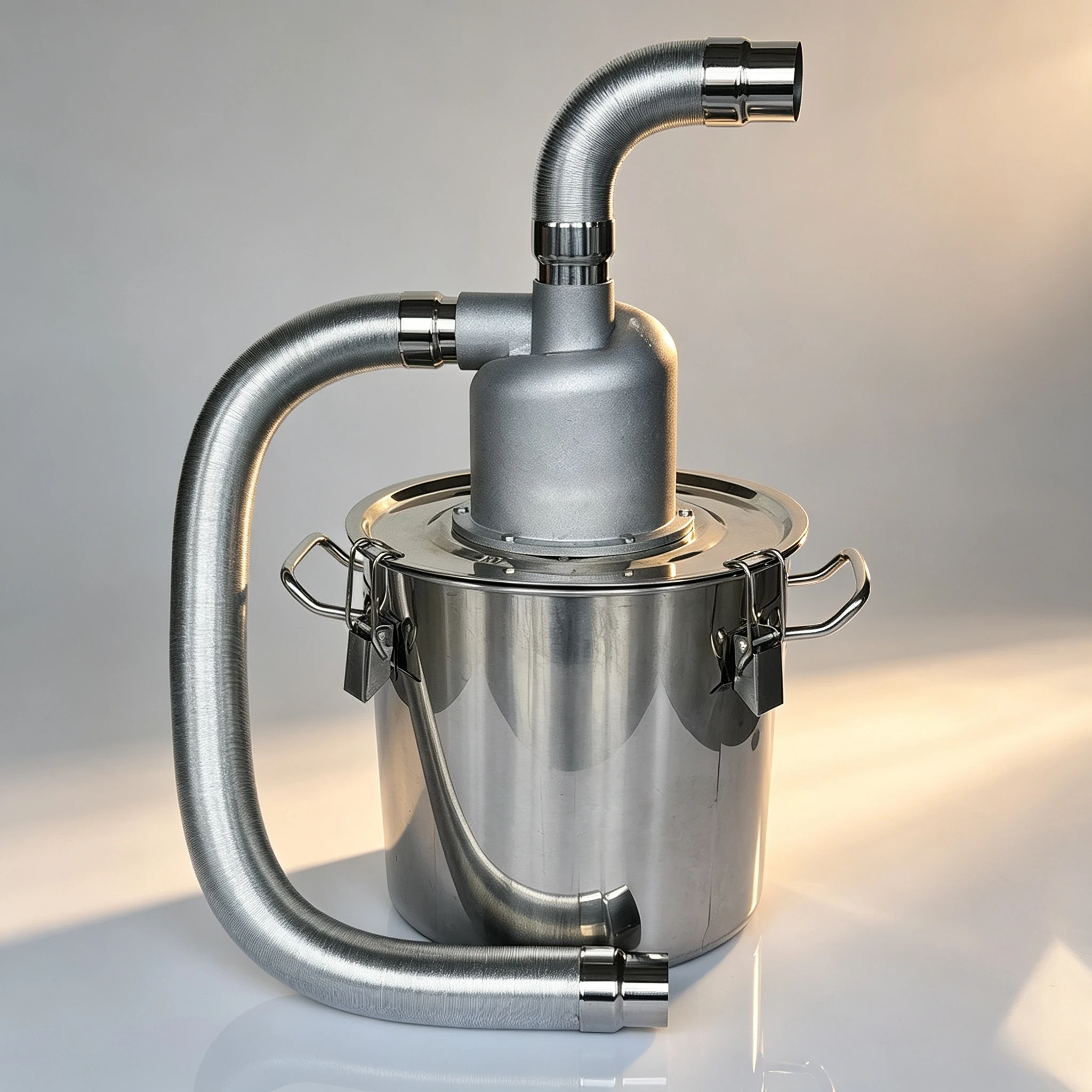 12L40mm Caliber Aluminum Cyclone Dust Collector Assembly, Industrial Dust Separator for Woodworking Vacuum Dust Removal