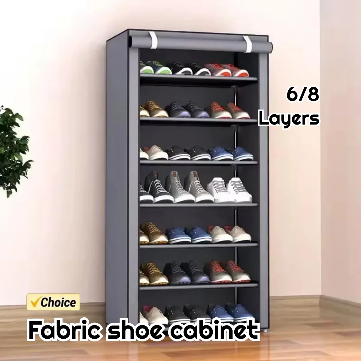 Dustproof Shoe Storage Rack Organizer Multilayer Nonwoven Shoes Storage Cabinet Home Hallway Space-saving Cabinets Shoe Shelf